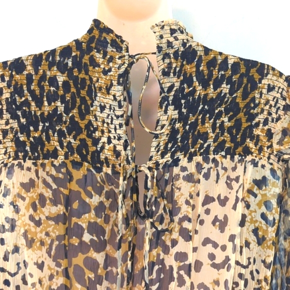 Free People Roma Animal-Print Top S - Picture 9 of 16